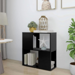 Homvdxl Modern Bookcase with 2 Tiers and Open Shelves, Small Freestanding Bookcase, Storage Shelf for Living Room, Small Space, Home, Office, Study Room, Black