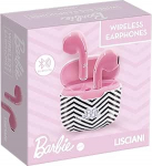 Lisciani Barbie juhtmevabad k&otilde;rvaklapid - Stiilsed roosad musta ja valge &uuml;mbrisega - turvaline helitugevuse tase - Bluetooth - laetav - mugav istuvus - ideaalne lastele ja t&uuml;drukutele