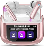 Puuteekraaniga Bluetooth-k&otilde;rvaklapid, k&otilde;rvaklapid, traadita Bluetooth 5.4 koos ANC+ENC m&uuml;rasummutusmikrofoniga, 48 tundi m&auml;nguaega, s&uuml;gavad bassik&otilde;rvaklapid 5 EQ-režiimiga, IPX7 veekindlad k&otilde;rvaklapid, USB-C