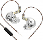 Yinyoo KZ EDX PRO k&otilde;rvaklapid koos 1DD-ga, EDX PRO juhtmega k&otilde;rvaklapid, HiFi, Deep Bass Sound koos 1DD-ga, 10mm d&uuml;naamiline juht, k&otilde;rvaklapid eemaldatava kaabliga (valge, mikrofoniga)