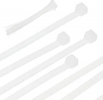 PATIKIL 100 St&uuml;ck Wei&szlig; Kabelbinder Set, 400 mm L, Selbstverriegelnde Nylon Kabelbinder, Schwere mit 50 lbs Zugfestigkeit, f&uuml;r Kabelmanagement, Garten, Haus, B&uuml;ro(4.8 mm B)