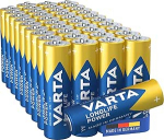 VARTA patareid AA Pack of 40, Longlife Power, Alkaline, 1,5 V, m&auml;nguasjadele, raadiohiirele, taskulampidele, Made in Germany