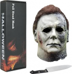 Xambop Michael Myers Maske Ganzer Kopf Horror Schwarz Latex Maske Kost&uuml;m Requisiten