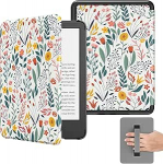 MoKo &uuml;mbris 6-tollisele uuele Kindle'ile (11. p&otilde;lvkonna 2024/2022 v&auml;ljalase), kerge &uuml;mbris koos k&auml;erihmaga Automaatne &auml;ratamine/magamine Kindle 11. p&otilde;lvkonna 2024 e-lugerile, lilleline