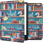 kwmobile Flip Case &uuml;hildub Amazon Kindle Paperwhite 11. p&otilde;lvkonna 2021 &uuml;mbrisega - Flip Case Kindle Paperwhite &uuml;mbris magnetilise sulgemisega - raamatukogu teema
