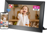 ACDOKE Digital Picture Frame WLAN 10.1 Inch IPS Touchscreen Electronic Picture Frame with 32 GB Frameo Picture Frame Digital Remote Sharing of Photos and Videos with Calendar Weather