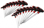 yuentoen 19-Piece T-Handle Key Set, Hex and Torx Key Set, Trx Allen Key with Cross Handles, T-Handle Key Set