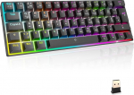 EMPIRE GAMING K246 Traadita m&auml;nguklaviatuur Compact TKL 65% WiFi Wireless Type-C - Mehaaniline MX Red Switches (DE-QWERTZ) - PC/PS4/PS5/Xbox - RGB 22 efekti - 62 klahvi