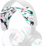 WC HeadbandZ Arctis Nova V2 - t&auml;iustatud lai silikoonist peapael, mis &uuml;hildub Wicked Cushions Arctis Nova k&otilde;rvaklappidega | Laiem kaalujaotuse disain | 90ndate valge