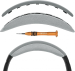 Geekria Lammy Velvet Headband Pad &uuml;hildub Bose QuietComfort 35II Gaming QC35II/QC35/QC45/QC SE k&otilde;rvaklappide asendusrihmaga Remondi osa Hall