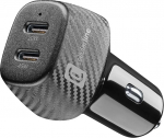 Cellularline - Auto Power Hyper - autolaadija 2 pordiga - koguv&otilde;imsus 65 W - iPhone, Samsung, Xiaomi, Oppo ja teised nutitelefonid ja tahvelarvutid - must