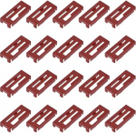 hankekaart 40 St&uuml;ck Servo-Verl&auml;ngerungskabel-Clips, Servo-Kabel, Sicherheitsverbinder, Blei-Draht-Schnallenschloss f&uuml;r ferngesteuertes Auto, Flugzeug, Boot, DIY-Y-Adapterkabel, rot