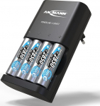ANSMANN Powerline 4 nutikas akulaadija 4x NiMH 2850 akudega kuni 4 NiMH AA/AAA aku jaoks - automaatne akulaadija remondirežiimiga - akulaadija laetavatele patareidele.