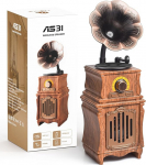 Retro Bluetooth-k&otilde;lar FM-raadio bassiga 5.3 traadita &uuml;hendus kodukontorisse ruumi Vintage Decor USB / TF / AUX m&auml;ngija kaasaskantav laetav