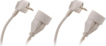 16A 2P+T pikendusjuhe - valge - 10m (2 tk)