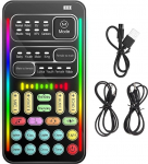 Kaasaskantav h&auml;&auml;levahetaja I9 Live Sound Card k&auml;eshoitav mikrofon h&auml;&auml;levahetaja 8 heliefektiga Sound Disguiser PS4 PS5 PC telefon s&uuml;learvutid, vaikimisi