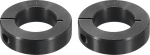 sourcing map 2 St&uuml;ck einteilige Klemmmanschette, 3,8 cm Bohrung, einteiliger Klemmkragen, 4,8 cm Au&szlig;endurchmesser, 1,27 cm Dicke, schwarzes Oxidstahl-Set, Schraubverschluss-Kragenklemme