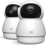 YI Dome Guard 2k Security Camera WLAN 360 Degree 2K Security Camera PZT with Motion Detection, Two-Way Audio, Infrared Night Vision, Supports Memory Card for iOS/Android
