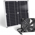 ZINIKIF p&auml;ikeseventilaator, 12 W ilmastikukindel p&auml;ikesepaneel koos DC ventilaatoriga v&auml;ikeste kanalaudade, kasvuhoonete, varjualuste, lemmikloomade majade, &otilde;hu juurdevoolu v&otilde;i v&auml;ljat&otilde;mbe&otilde;hu jaoks