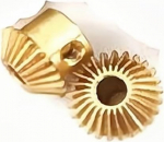 Spiraalhambuline hammasratas 2 tk 0,5 m 25 hammast 1:1 Messingist spiraalhambuline hammasratas moodul 0,5 25 hammast Sisediameeter 3 mm 4 mm 5 mm 90-kraadine hammasratas (puur 3 mm)