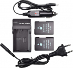 DSTE&reg; 2-osaline aku ja DC111E reisilaadija komplekt Nikon EN-EL14 EN-EL14A DF D3100 D3200 D3300 D3400 D3500 D5100 D5200 D5300 D5500 D5600 P7000 P710 0 P7200 P7700 P7800