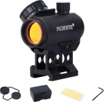 FOCUHUNTER Red Dot Sight Rifle Scope 1 x 24 mm 2 MOA Dot optika taktikalise laskmise Outdoor Jahindus Airsoft (koos Picatinny Mount)