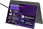 LG gramm Pro 16 16T90TP-K.AA78G (16 tolli) OLED 2-in-1 s&uuml;learvuti, Intel Core Ultra 7 255H, Intel Arc 140T GPU, 16 GB RAM, 1 TB SSD, Feather-Light (1,399 kg), gramm AI, 77 Wh, Thunderbolt 4, mustanahaline