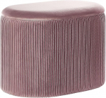 Beliani Modern Richland pouf hoiuruumiga Sametkangas roosa ovaalne 55 x 35 cm plisseeritud 55 x 35 cm