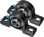 QUARKZMAN UCP206-20 Pillow Block Bearing 1-1/4-tolline puuriga laagrikorpus Valuraua &auml;&auml;rikuga laagrikorpus 2-st paketist