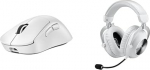 Logitech G PRO X SUPERLIGHT 2 DEX LIGHTSPEED traadita m&auml;nguhiir, 32K DPI andur ja USB-C laadimisfunktsioon + PRO X 2 LIGHTSPEED traadita m&auml;nguh&auml;&auml;l, eemaldatav mikrofon, 50 mm grafeen, valge
