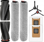 (8 t&uuml;kki) E28 E25 Omni Ersatzteile Kompatibel mit Eufy E28 Omni / E25 Omni Roboter Staubsauger, 2 Rollerb&uuml;rsten, 2 B&uuml;rstenrollen, 2 Seitenb&uuml;rsten, 2 Staubbeutel, Zubeh&ouml;r-Set