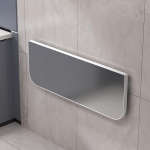 Fr&uuml;hst&uuml;cks-Bartisch, Wandmontage, Klapptisch, platzsparend, 304 geb&uuml;rsteter Edelstahl, kleiner Arbeitstisch f&uuml;r Heimb&uuml;ro (L x B): 80 x 30 cm