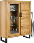 DK-Wohnen ELFO Tina 2342 Highboard Display Cabinet Wild Oak Partially Oiled W 110 x H 140 x D 40 cm