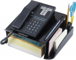 Telefoni statiiv ja s&otilde;numikeskus, 12 1/4 x 10 1/2 x 5 1/4, must