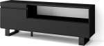 Skraut Home TV-kapp, madalal asuv, elutuppa ja s&ouml;&ouml;gituppa, 150 x 57 x 35 cm, kuni 65-tollise teleri jaoks, t&ouml;&ouml;stuslik disain, kaasaegne stiil, must