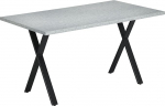 HOMCOM s&ouml;&ouml;gitoa laud, k&ouml;&ouml;gilaud, s&ouml;&ouml;gilaud kivin&auml;idisega, elutoa laud 6 inimesele, terasjalad, hall, 140 x 80 x 76 cm