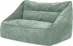 Icon Cecilia Bean Bag diivan, Salvei roheline, kohev &scaron;enillkangas, 2-kohaline diivan t&auml;iskasvanutele, hiiglaslik Bean Bag t&auml;idisega, mugav tool, Lounge, elutuba, dekoratiivne elutuba