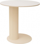 Cre Cra Marble Top Metal Roman Column Side Table Modern Sofa Side Table Coffee Round Side Table for Couch Living Room Bedroom White