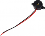 Elektrooniline 12 V DC helisignaal, 85 kuni 95 detsibelli aktiivne pieso helisignaal koos pideva helisignaaliga, kaabli pikkus 100 mm, must