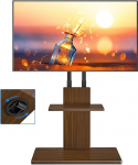 TVON TV Stand TV p&otilde;randaplatvorm varjatud ratastega 32-70-tollise teleri jaoks, reguleeritava k&otilde;rgusega mobiilne telerik&auml;ru puidust alusega, kuni 45 kg, max. VESA 400 x 400 mm