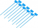 QUARKZMAN 500 St&uuml;ck Wiederverwendbare Kabelbinder Blau, 150x3mm Selbstsichernde Kabelbinder mit Beschriftungsfeld 15x25mm, Nylon Kabelbinder Set f&uuml;r Kabel Management Kabelmarkierung