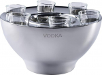 Vodka Cooler Vodka Spirit Cooler roostevabast terasest + 6 Shot klaasid h&otilde;bedast pudelijahuti jookide jahuti Party Kingitus 25 x 25 x 14 cm