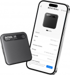 BOYA Notra AI digitaalne helisalvesti koosolekute ja k&otilde;nede salvestamiseks: Salvestamine, AI transkriptsioon, kokkuv&otilde;te, 140+ keelt, App Control, 64GB + Cloud, Ultra Slim Magnetic Design, 24h aku.