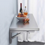 Stainless Steel Folding Wall TableDurable 304 Steel Simple Design Supports up to 150 kg Perfect for Desks SpaceSaving Multifunctional Use