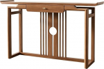 Console Table aus Massivholz, Konsolentisch mit Schublade, Erh&ouml;htes Kopfteil, Geeignet f&uuml;r Flur und Wohnzimmer(100x35x80CM/39x14x31IN)
