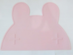 LEFAH abwaschbar Silikon tragbares Tischsat Sch&ouml;nes Bunny Silikon Tischsat Hitzebest&auml;ndige Geschirr MAT Table Decor Set rund (V&auml;rv : Pink)