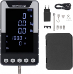 Push-Pull-Messger&auml;t, Digitales Kraftmessger&auml;t, Dynamometer, Schubmessger&auml;t, Echtzeit-Spitzenfunktion, 10 N, 1 Kg, 2,2 Pfund (EU-Stecker 100V-240V)