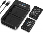 Homesuit EN-EL14 EN-EL14a Battery 1300mAh and USB LED Dual Charger Kit for Nikon D5600 D3300 D3500 D5100 D5500 D3100 D3200 D5200 D5300 Coolpix P7000 P7100 0 P7200 P7700 P7800 (2-Pack)