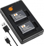 DSTE 2PCS Olympus LI-60B (1350mAh/3.7V) akulaadija komplekt Olympus FE-370,Pentax D-LI78,Optio L50,Optio M50,Optio M50,Optio M60,Optio S1,Optio V20,Optio W60,Optio W80,Nikon EN-EL11,Coolpix S550,Coolpix S560,Ricoh DB-80,R50,Sanyo Xacti Camera DB-L70  ...