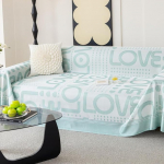 Eisseide Sofabezug 2 Sitzer Sofa &Uuml;berzug 180x200 cm Sommer Sofa&uuml;berwurf Doppelseitige Sofa Cover Couch &Uuml;berwurf Geeignet f&uuml;r L Form U Form und Ecksofas